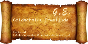 Goldschmidt Ermelinda névjegykártya